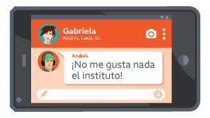 Social media post about high school in Spanish