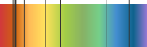 A gradient colour spectrum of the sun.