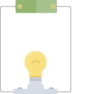 Circuit with a battery and two lamps connected in series