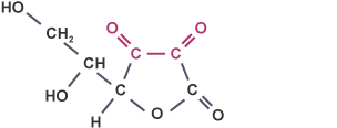 Full structural formula of dehydroascorbic acid