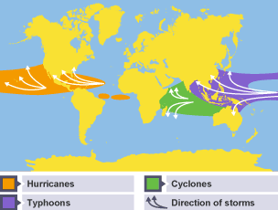 The formation of tropical storms guide for KS3 geography students - BBC ...