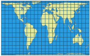 A Peters projection shows countries according to their area size