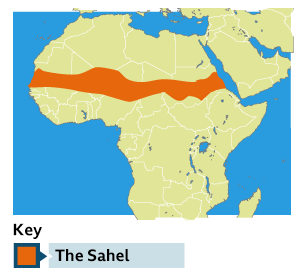 The Sahel region in North Africa