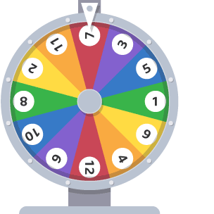 Wheel with numbers in a random order