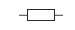 Symbol for a resistor in an electric circuit