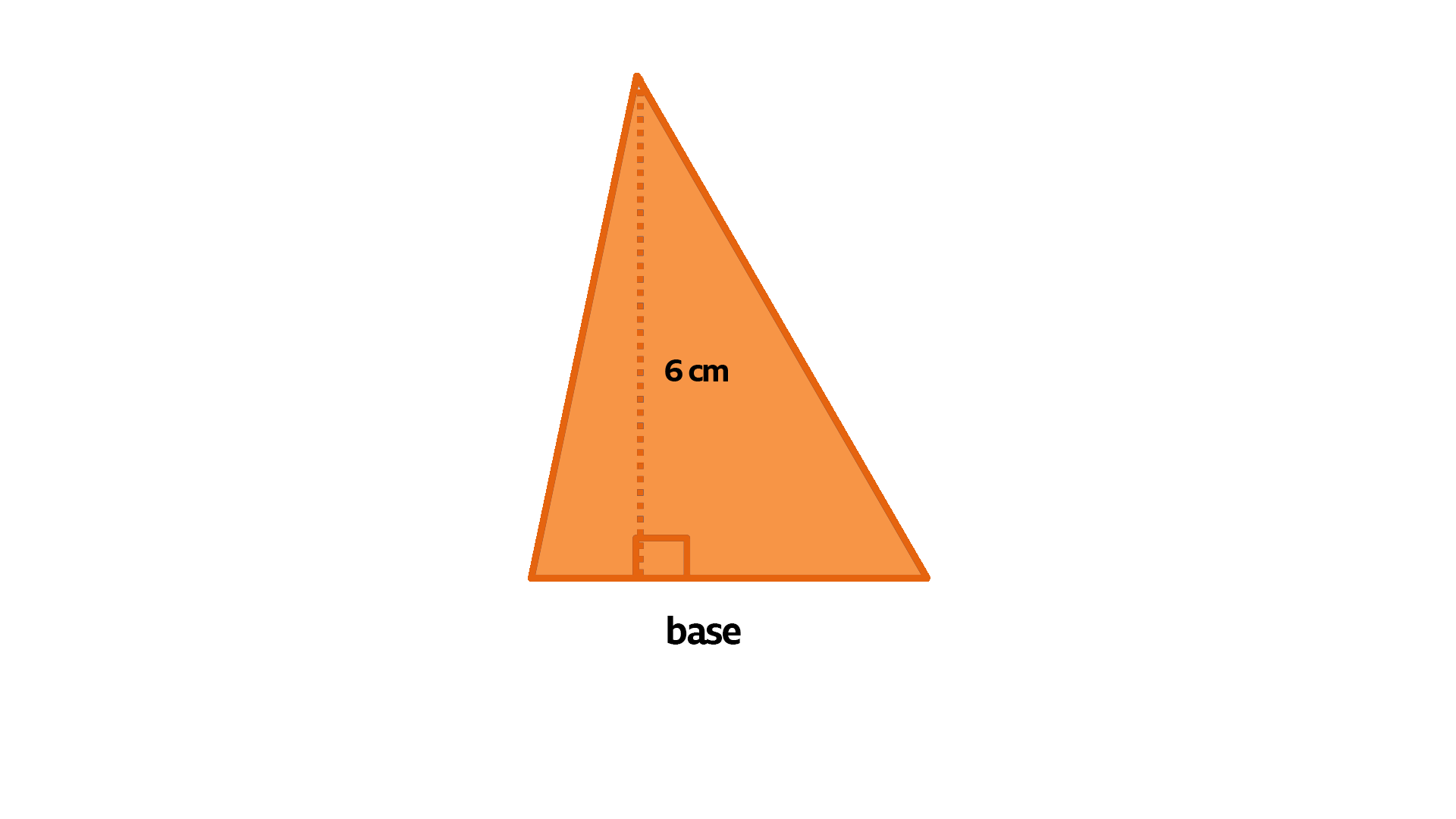 Triangle with a height of 6 cm