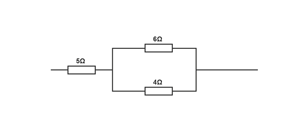 Calculate the total resistance of the network of resistors