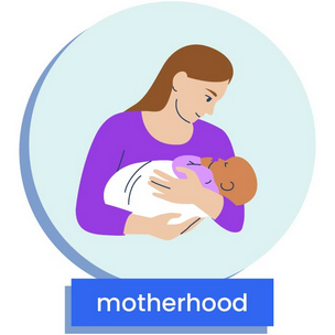image of a mother and baby, depicting motherhood