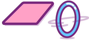 A hoop and a flat mat