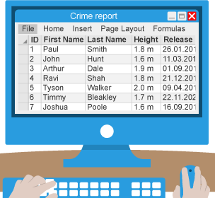 Crime database report