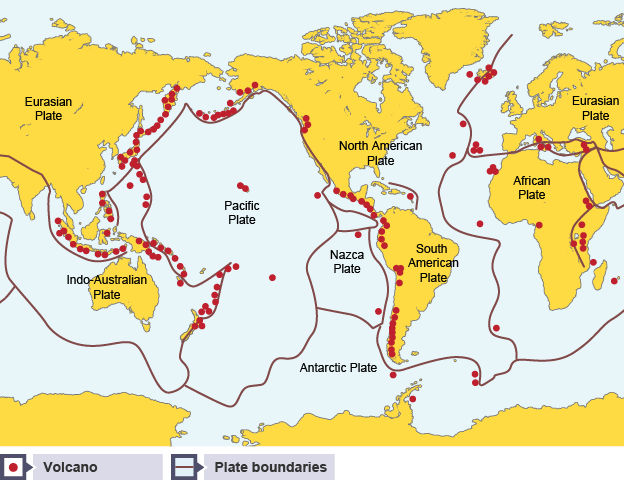 where are volcanoes found