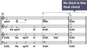 The final chord of Thomas Tallis’ If ye love me is an open fifth – there is no third.