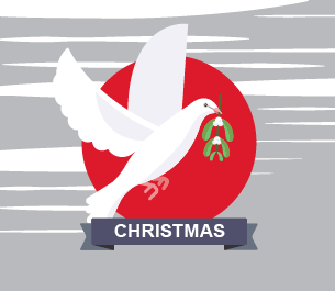 The theme of Christmas in  A Christmas Carol, represented by a dove