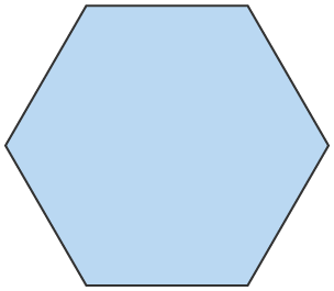 Diagram of a regular hexagon