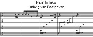 Sheet music for Beethoven's Fur Elise