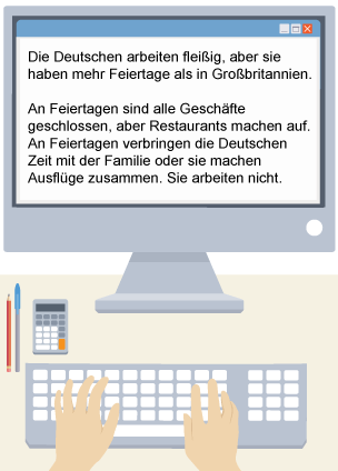 Computer sceen displaying the text for translation.