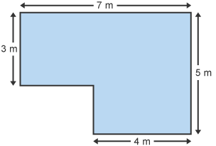 Backyard showing dimensions of each side