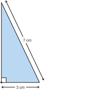 7cm x 3cm right angle triangle