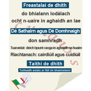 Fógra bialainne - as Gaeilge