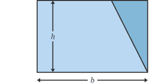 Diagram arwynebedd paralelogram