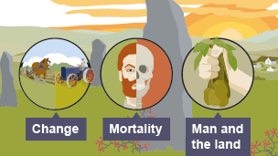 The key themes in Sunset Song; change, mortality and man and the land