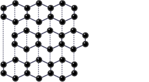 Model moleciwlaidd 3D o graffit.
