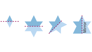 Lines of symmetry for 8 various polygons