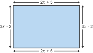 Rectangle with all four sides labelled