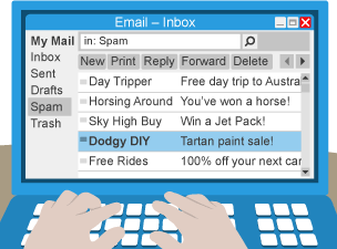 Filter spam emails