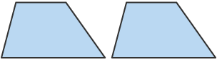 You can see that this is true by taking two identical trapezia (or trapeziums) to make a parallelogram.