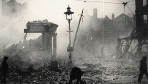 Belfast suffered heavily from German bombs in 1941