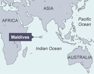 Map of Maldives.