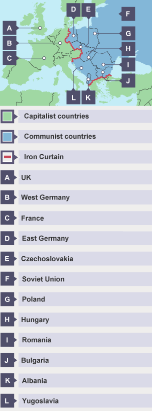  Map of Soviet takeover of Eastern Europe