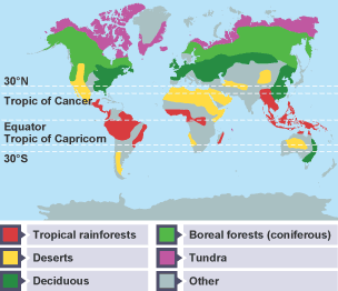 Global biomes