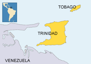 Map of Trinidad and Tobago