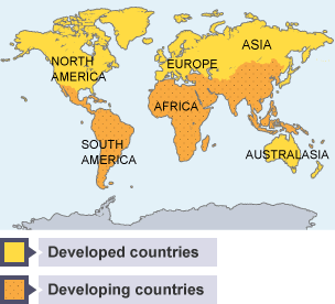 case study of developed and developing countries