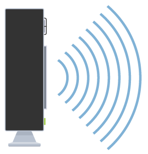A loudspeaker emitting a soundwave