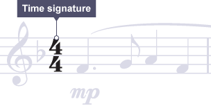 A 4/4 time signature