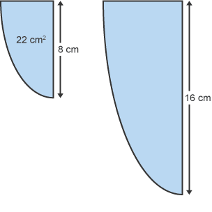 Diagram of two different sized combined shapes with different values