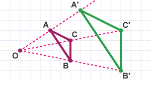 Points A', B', C' joined up to form the triangle A'B'C'