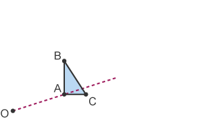 Diagram cylchdroi o ganolbwynt y tu allan i’r siâp 