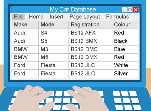 Simple car database