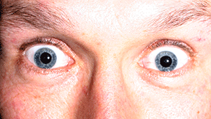 Photograph of person's eyes in extreme close up