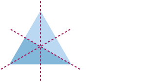 Llinellau cymesuredd polygon rheolaidd