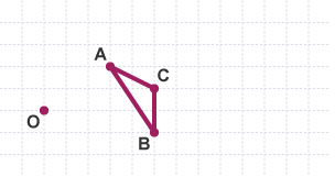 Point O and triangle (ABC)