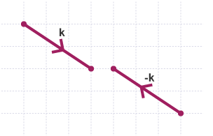 Vectors k and -k