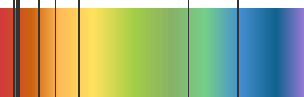 A gradient colour spectrum of a distant star.