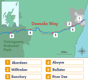 Deeside Way map