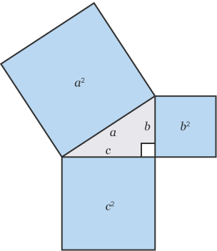 Diagram of a squared-off right-angled triangle with labels.