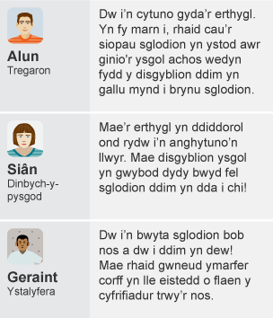 Comments by three young people in response to an article